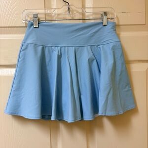 Chic Light Blue Skater Skirt